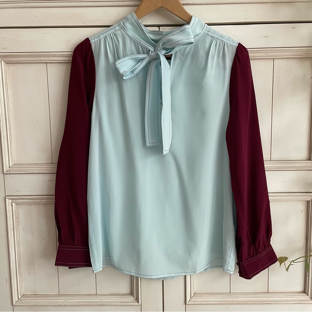 J.Crew Tie Neck Silk Blouse NWOT